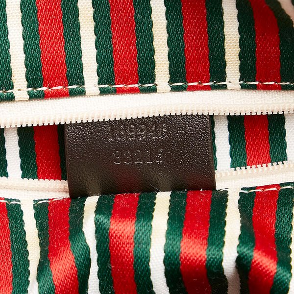 グッチ GGキャンバス インターロッキングG トートバッグ 169946 ベージュ ブラウン キャンバス レザー レディース GUCCI 【中古】