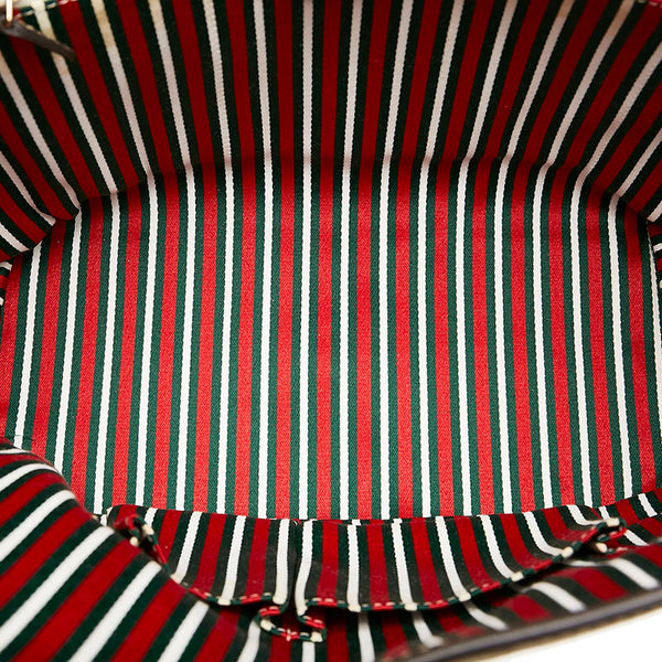 グッチ GGキャンバス インターロッキングG トートバッグ 169946 ベージュ ブラウン キャンバス レザー レディース GUCCI 【中古】