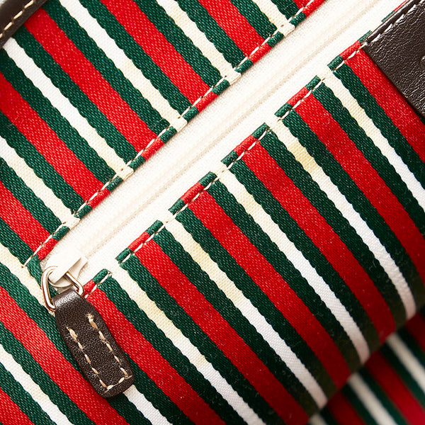 グッチ GGキャンバス インターロッキングG トートバッグ 169946 ベージュ ブラウン キャンバス レザー レディース GUCCI 【中古】