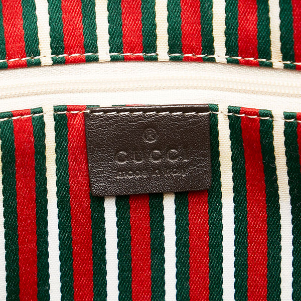 グッチ GGキャンバス インターロッキングG トートバッグ 169946 ベージュ ブラウン キャンバス レザー レディース GUCCI 【中古】