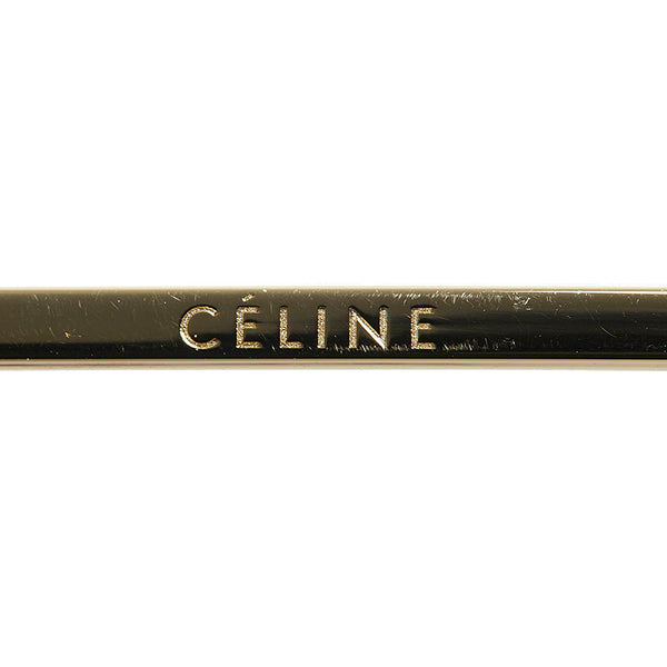 セリーヌ ボストン型 サングラス CL40011U レッド ゴールド ブラウン プラスチック メタル レディース CELINE 【中古】