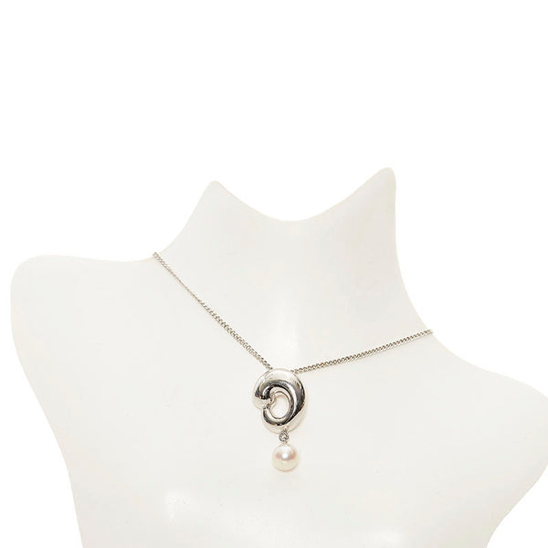 タサキ パール ネックレス 真珠 SV925 シルバー レディース TASAKI 【中古】