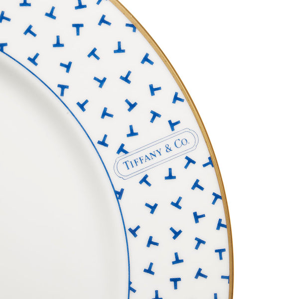 ティファニー ダンシングT ディナーセット 食器セット 16点 ホワイト ブルー 陶器 レディース TIFFANY&Co. 【中古】