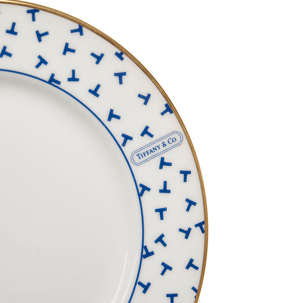 ティファニー ダンシングT ディナーセット 食器セット 16点 ホワイト ブルー 陶器 レディース TIFFANY&Co. 【中古】