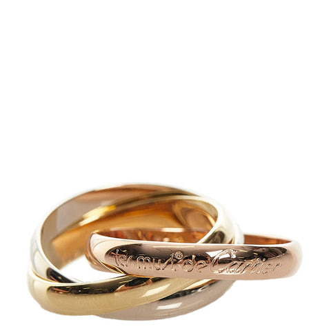 カルティエ トリニティ スリーカラー リング 指輪 K18YG イエローゴールド K18WG ホワイトゴールド K18WG ピンクゴールド レディース CARTIER 【中古】