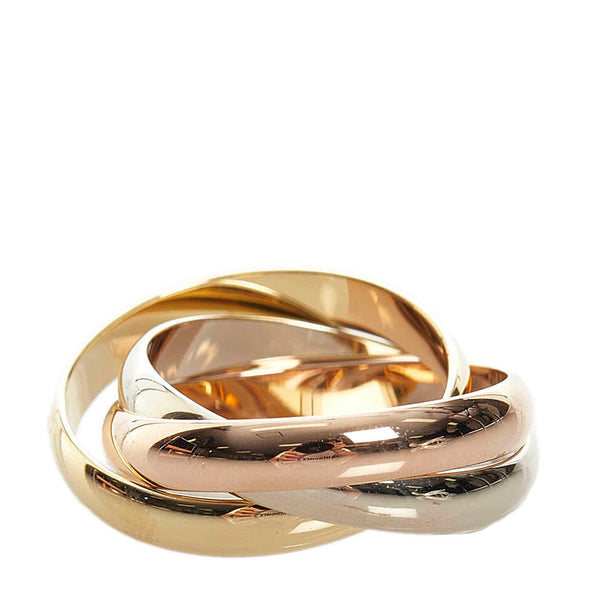 カルティエ トリニティ スリーカラー リング 指輪 K18YG イエローゴールド K18WG ホワイトゴールド K18WG ピンクゴールド レディース CARTIER 【中古】