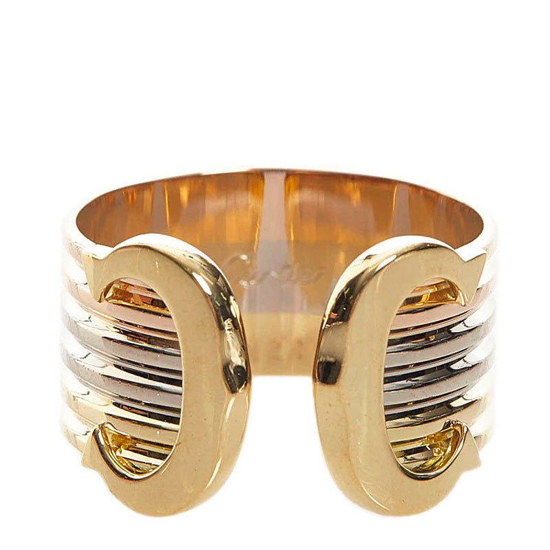 カルティエ 2C トリニティ スリーカラー リング 指輪 K18YG イエローゴールド K18PG ピンクゴールド K18PG ホワイトゴールド レディース CARTIER 【中古】