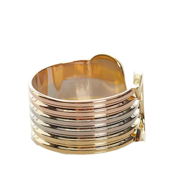 カルティエ 2C トリニティ スリーカラー リング 指輪 K18YG イエローゴールド K18PG ピンクゴールド K18PG ホワイトゴールド レディース CARTIER 【中古】