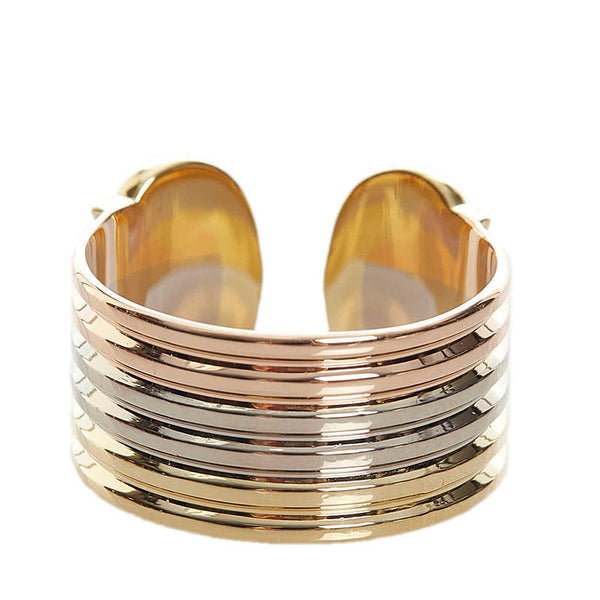 カルティエ 2C トリニティ スリーカラー リング 指輪 K18YG イエローゴールド K18PG ピンクゴールド K18PG ホワイトゴールド レディース CARTIER 【中古】