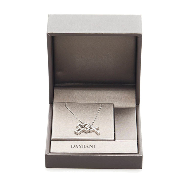 ダミアーニ ベル エポック S ダイヤ クロス ネックレス K18 ゴールド レディース Damiani 【中古】