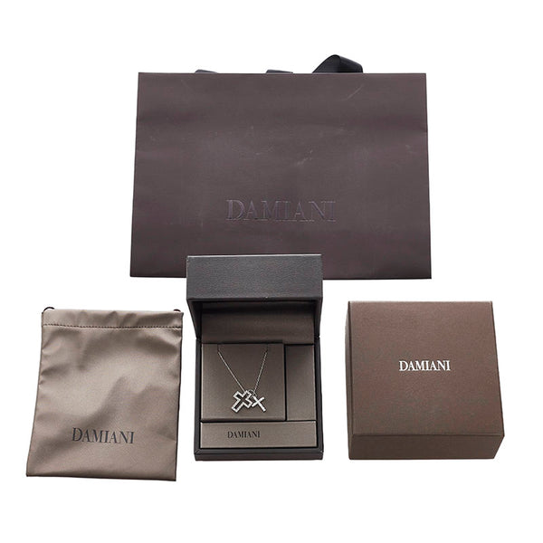 ダミアーニ ベル エポック S ダイヤ クロス ネックレス K18 ゴールド レディース Damiani 【中古】