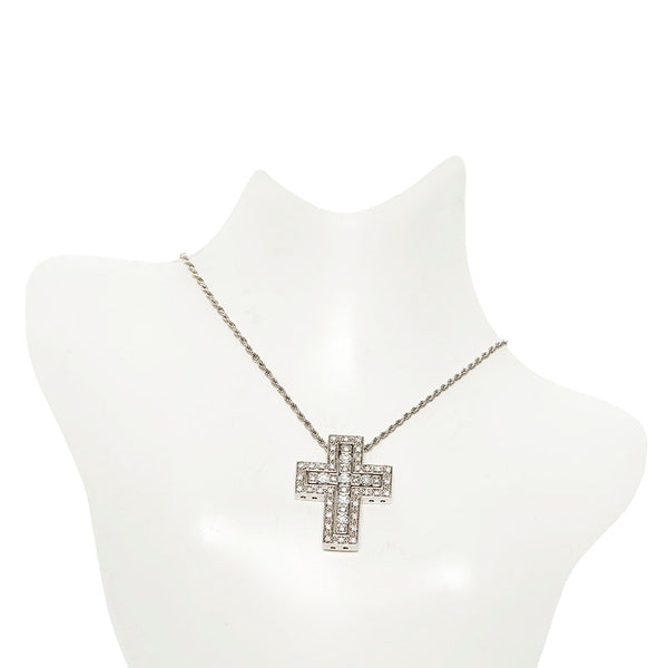 ダミアーニ ベル エポック S ダイヤ クロス ネックレス K18 ゴールド レディース Damiani 【中古】