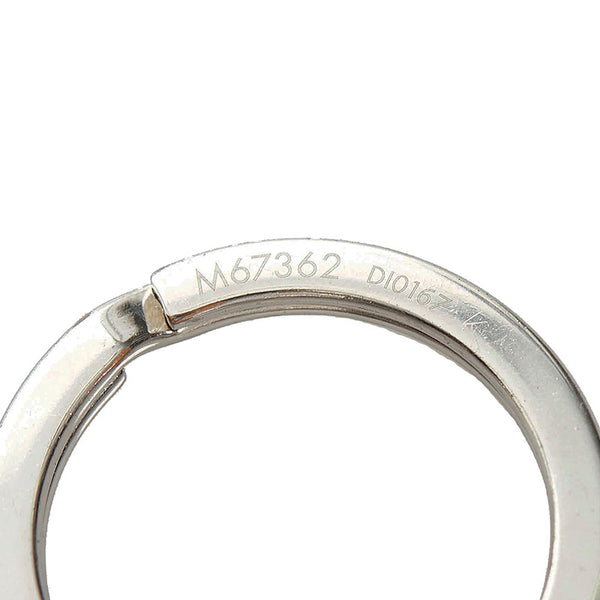 ルイ ヴィトン LVサークル キーリング M67362 シルバー ブラック メタル レザー メンズ LOUIS VUITTON 【中古】