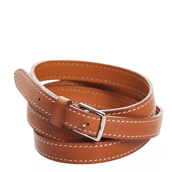 エルメス エトリヴィエール ブレスレット ブラウン レザー レディース HERMES 【中古】