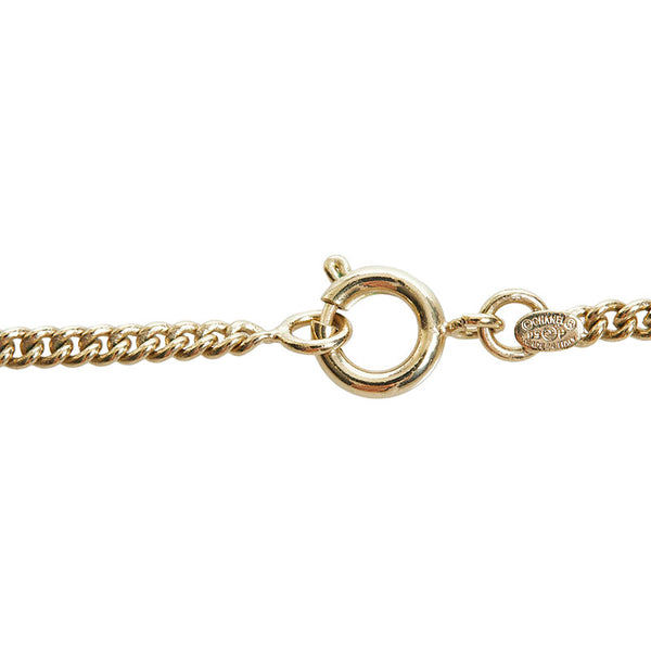 シャネル ココマーク ハートモチーフ ネックレス ゴールド ピンク メッキ レディース CHANEL 【中古】