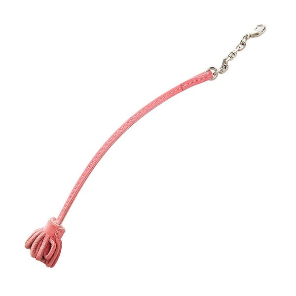 エルメス カルメンチータ フリンジ チャーム ピンク レザー レディース HERMES 【中古】