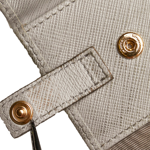 サルヴァトーレフェラガモ ガンチーニ 6連 キーケース グレー レザー レディース Salvatore Ferragamo 【中古】