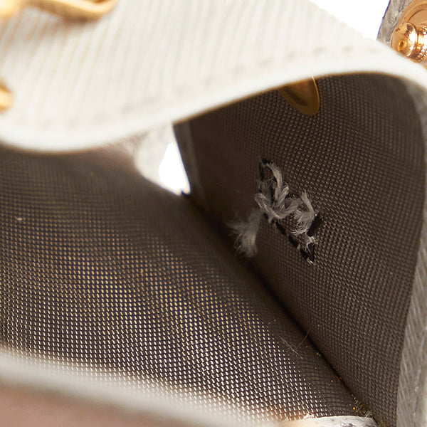 サルヴァトーレフェラガモ ガンチーニ 6連 キーケース グレー レザー レディース Salvatore Ferragamo 【中古】