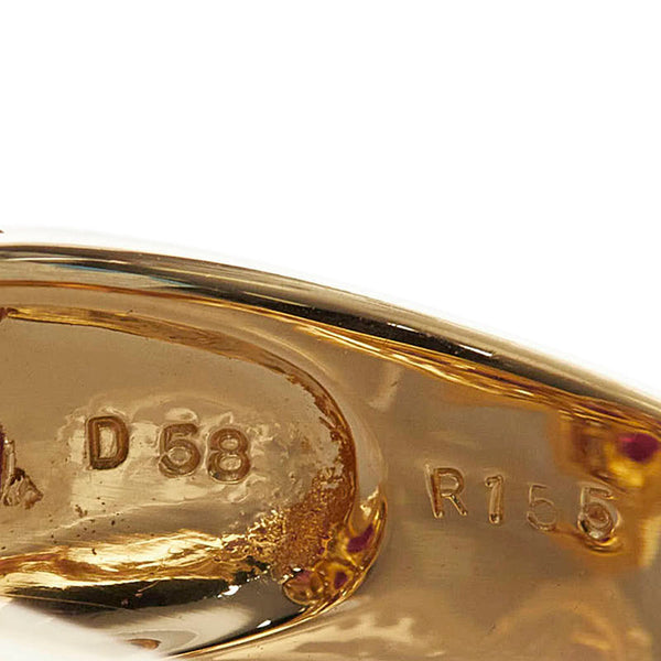 K18YG イエローゴールド ルビー1.55ct ダイヤ0.58ct リング 指輪 レディース 13号 【中古】