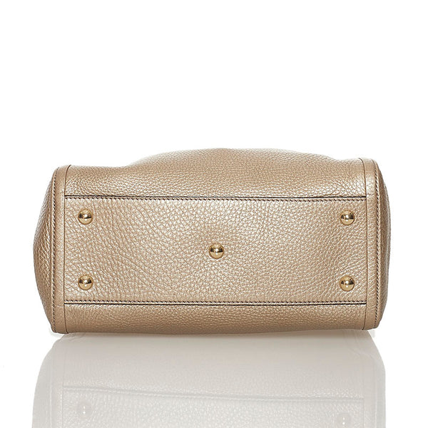 グッチ インターロッキングG ソーホー ハンドバッグ ショルダーバッグ 2WAY 336751 シャンパンゴールド レザー レディース GUCCI 【中古】