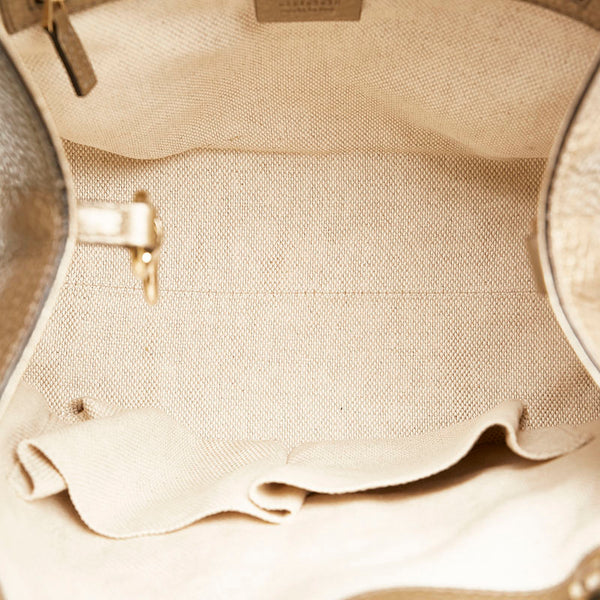 グッチ インターロッキングG ソーホー ハンドバッグ ショルダーバッグ 2WAY 336751 シャンパンゴールド レザー レディース GUCCI 【中古】