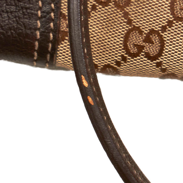 グッチ GGキャンバス プリンシー ハンドバッグ 161720 ベージュ ブラウン キャンバス レザー レディース GUCCI 【中古】