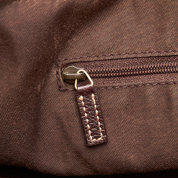 グッチ GGキャンバス プリンシー ハンドバッグ 161720 ベージュ ブラウン キャンバス レザー レディース GUCCI 【中古】