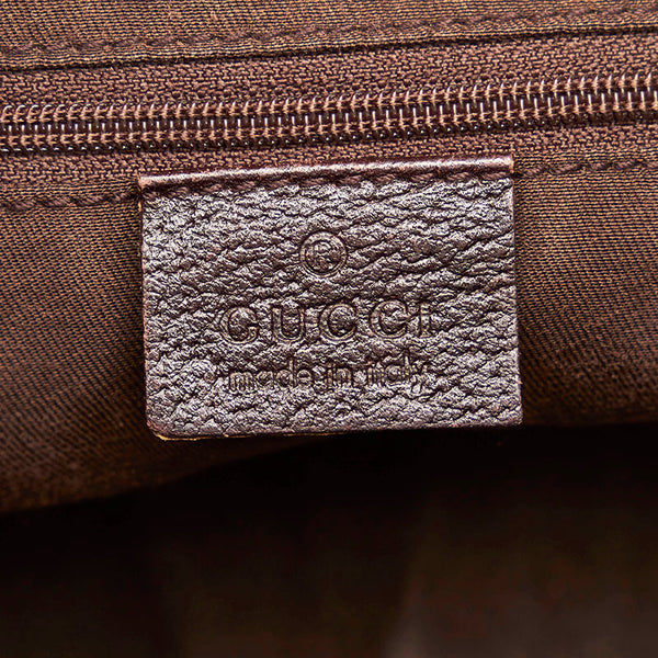 グッチ GGキャンバス プリンシー ハンドバッグ 161720 ベージュ ブラウン キャンバス レザー レディース GUCCI 【中古】