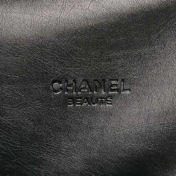 シャネル ノベルティー ポーチ ブラック レザー レディース CHANEL 【中古】