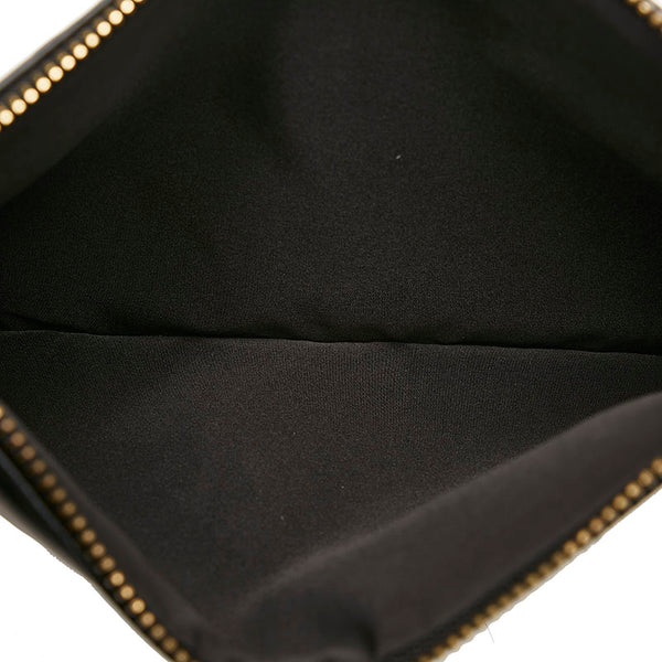 シャネル ノベルティー ポーチ ブラック レザー レディース CHANEL 【中古】