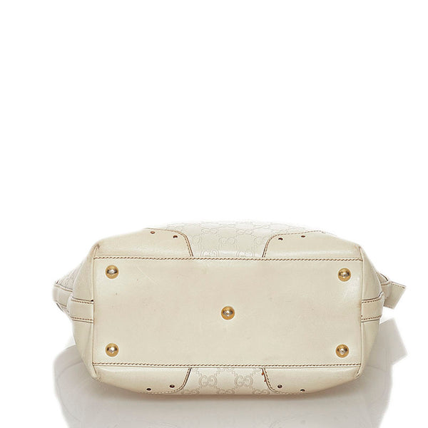 グッチ グッチシマ ハンドバッグ 145984 アイボリー レザー レディース GUCCI 【中古】
