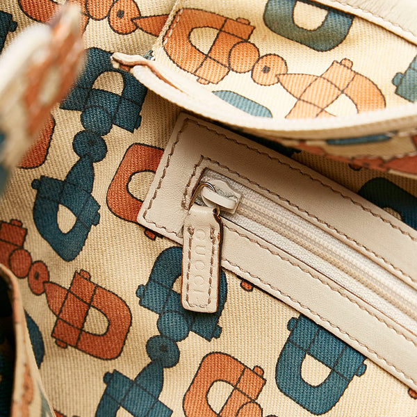 グッチ グッチシマ ハンドバッグ 145984 アイボリー レザー レディース GUCCI 【中古】