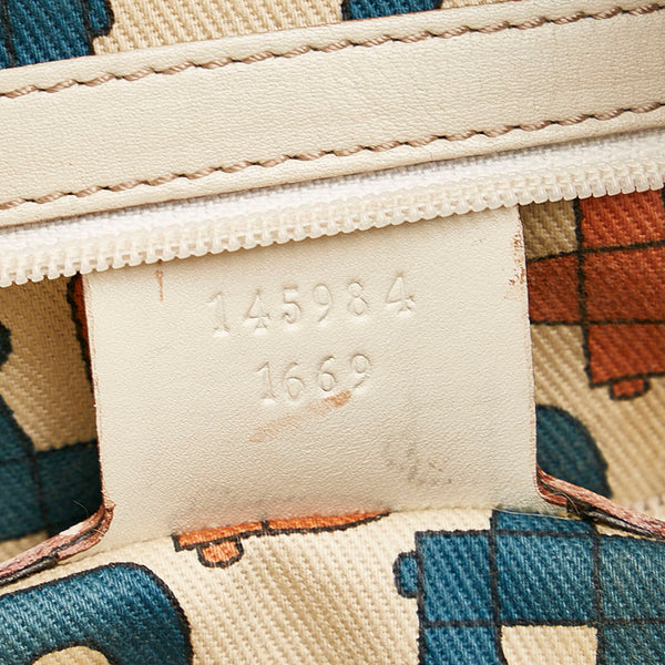 グッチ グッチシマ ハンドバッグ 145984 アイボリー レザー レディース GUCCI 【中古】