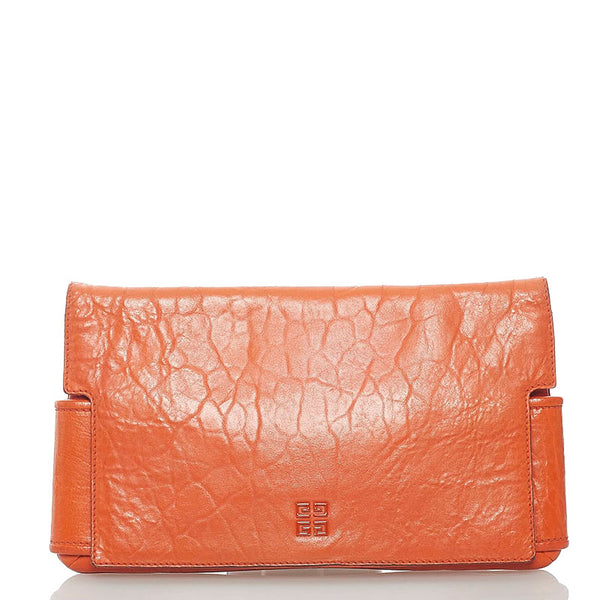 ジバンシー クラッチバッグ オレンジ レザー レディース Givenchy 【中古】
