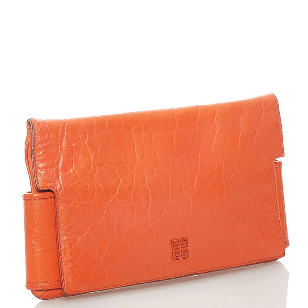 ジバンシー クラッチバッグ オレンジ レザー レディース Givenchy 【中古】