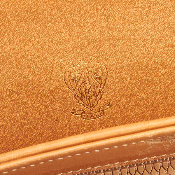 グッチ クラッチバッグ セカンドバッグ ベージュ ブラウン PVC レザー レディース GUCCI 【中古】