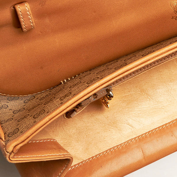 グッチ クラッチバッグ セカンドバッグ ベージュ ブラウン PVC レザー レディース GUCCI 【中古】