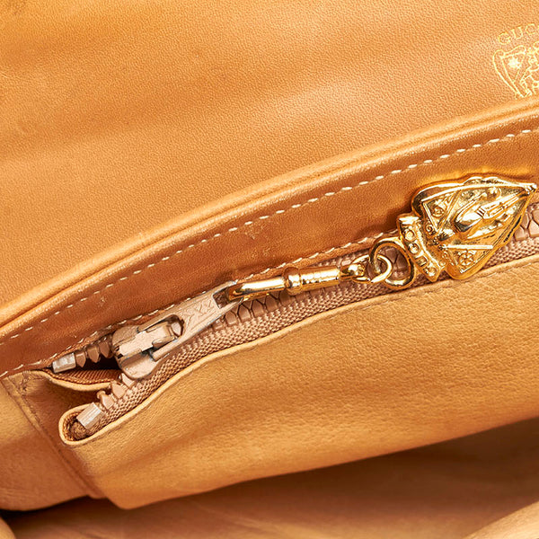 グッチ クラッチバッグ セカンドバッグ ベージュ ブラウン PVC レザー レディース GUCCI 【中古】