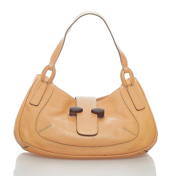 トッズ ハンドバッグ ペールオレンジ レザー レディース TOD’S 【中古】