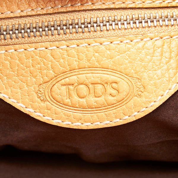 トッズ ハンドバッグ ペールオレンジ レザー レディース TOD’S 【中古】