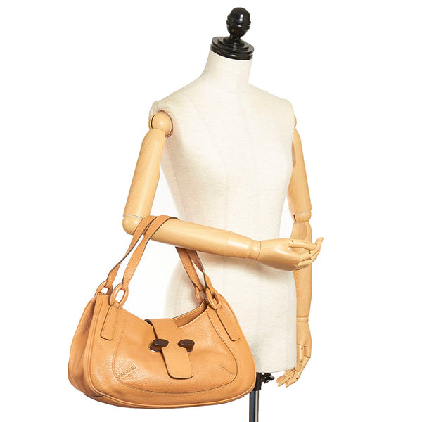 トッズ ハンドバッグ ペールオレンジ レザー レディース TOD’S 【中古】