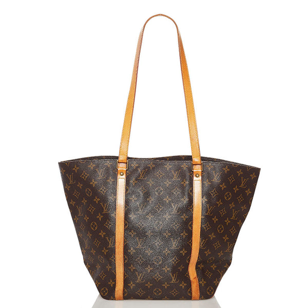 ルイ ヴィトン モノグラム サック ショッピング ショルダーバッグ M51108 ブラウン PVC レザー レディース LOUIS VUITTON 【中古】