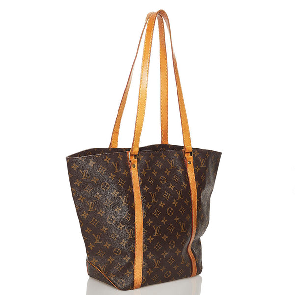 ルイ ヴィトン モノグラム サック ショッピング ショルダーバッグ M51108 ブラウン PVC レザー レディース LOUIS VUITTON 【中古】
