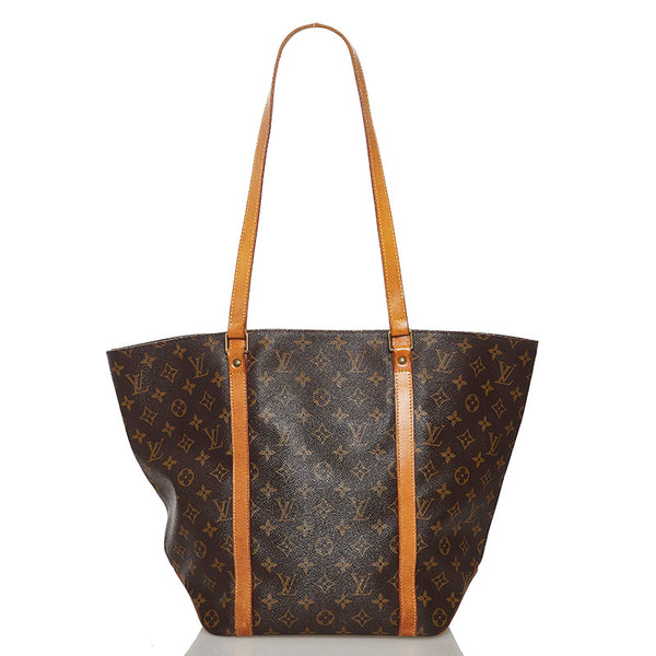 ルイ ヴィトン モノグラム サック ショッピング ショルダーバッグ M51108 ブラウン PVC レザー レディース LOUIS VUITTON 【中古】