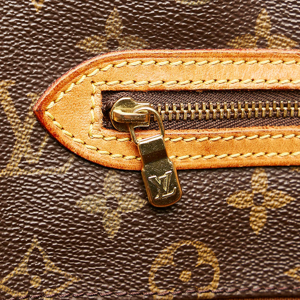 ルイ ヴィトン モノグラム サック ショッピング ショルダーバッグ M51108 ブラウン PVC レザー レディース LOUIS VUITTON 【中古】