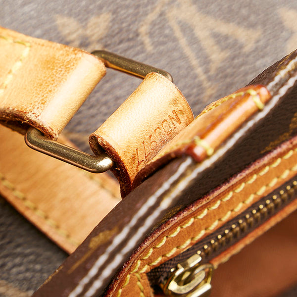 ルイ ヴィトン モノグラム サック ショッピング ショルダーバッグ M51108 ブラウン PVC レザー レディース LOUIS VUITTON 【中古】