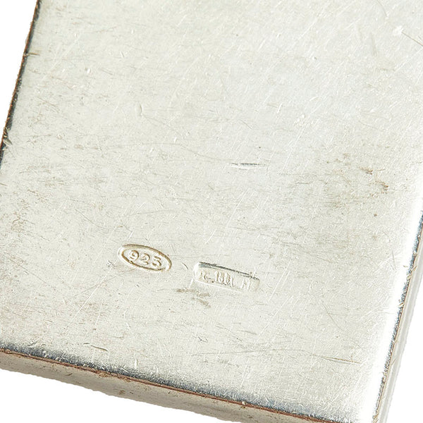 グッチ ロゴ プレート ネックレス シルバー メタル レディース GUCCI 【中古】