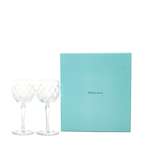 ティファニー クリスタル ペアワイングラス グラス クリア ガラス レディース TIFFANY&Co. 【中古】