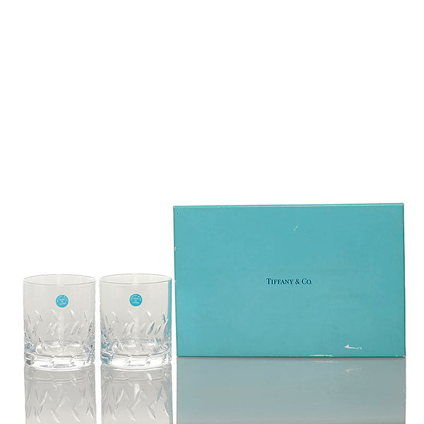 ティファニー クリスタル ペアグラス グラス コップ クリア ガラス レディース TIFFANY&Co. 【中古】