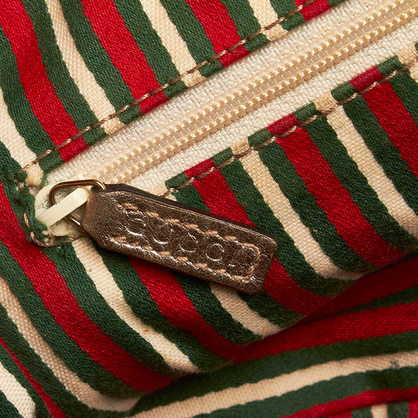 グッチ GGキャンバス アビー ショルダーバッグ 130736 ベージュ ゴールド キャンバス レザー レディース GUCCI 【中古】